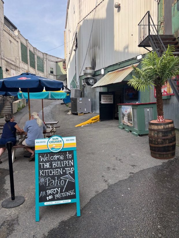 The Bullpen is tucked up under Fenway itself. (Photo Moira McCarthy)