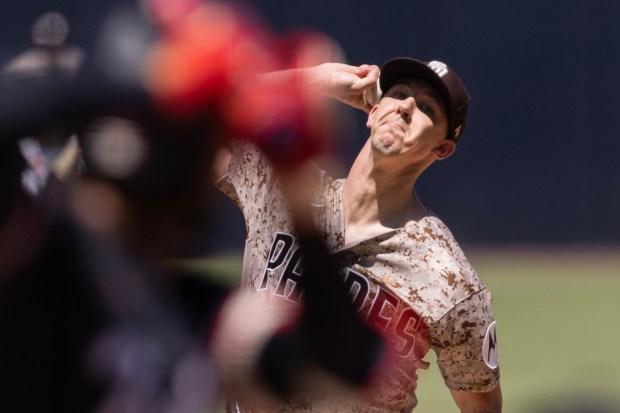 San Diego, CA - San Diego Padres starting pitcher Walker Buehler, No. 10, throws a pitch during a game against the Minnesota Twins Sunday, Aug. 23, 2026, at Petco Park in San Diego, CA. (Luke Johnson / The San Diego Union-Tribune)