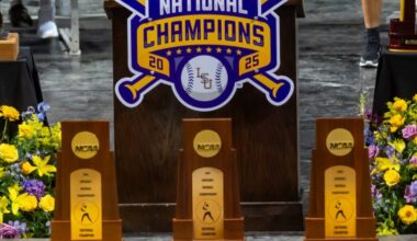 Tigers Head Coach Jay Johnson, LSU Baseball celebrates the 2025 College World Series championship with a ceremony at Alex Box