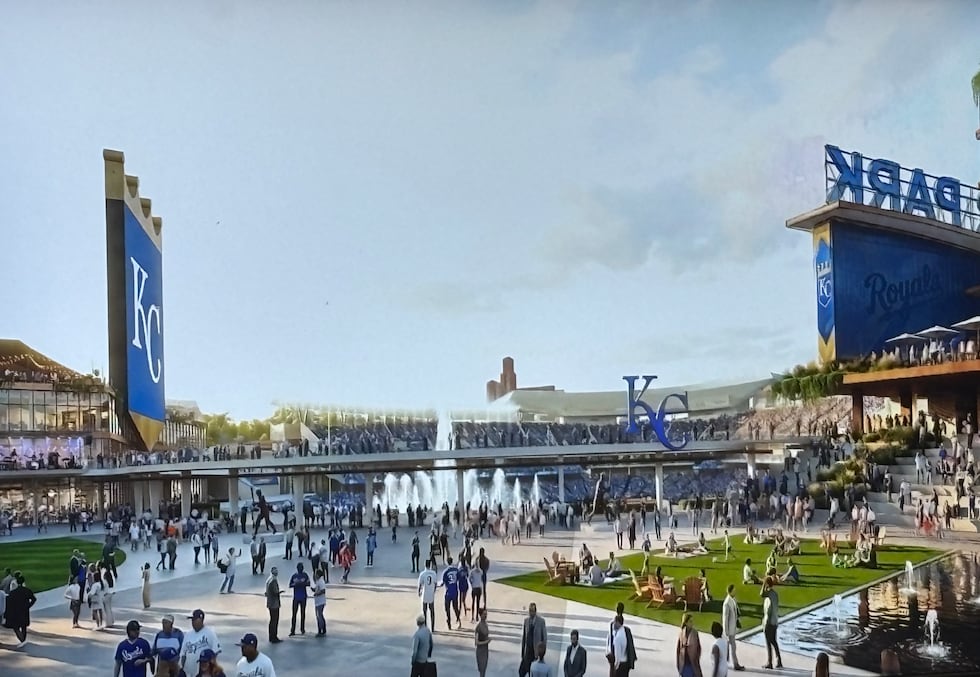 The Kansas City Royals released additional renderings of their proposed stadium at Crown...