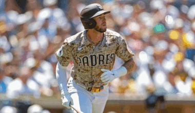 Padres vs. Diamond prediction today - 8-3-2026. San Diego Padres center fielder Jackson Merrill (3) hits a two-run home run.