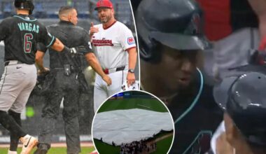 Benches clear during Guardians-Diamondbacks rain delay in bizarre scene
