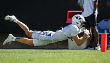 Meet the former college baseball player adding depth to BYU's receiving corps
