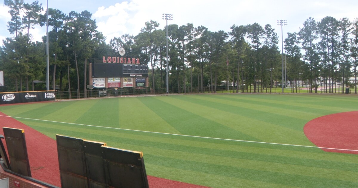 UL baseball moving ML "Tigue" Moore Field outfield wall