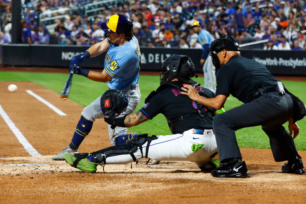 Brewers overcome Dustin May's early injury to rout Mets 8-1