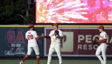 Mike Trout has three hits as Angels rally past Rangers