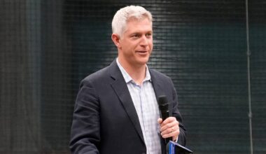 Orioles President of Baseball Operations Mike Elias welcomes the media and VIPs to the new facility. The Baltimore Orioles unveiled their new Player Development Complex to the media on Monday, Feb. 9, 2026. The 47,700 square-foot facility includes indoor batting cages and infield, a biomechanics lab, new outdoor covered batting cages and more fan access areas.