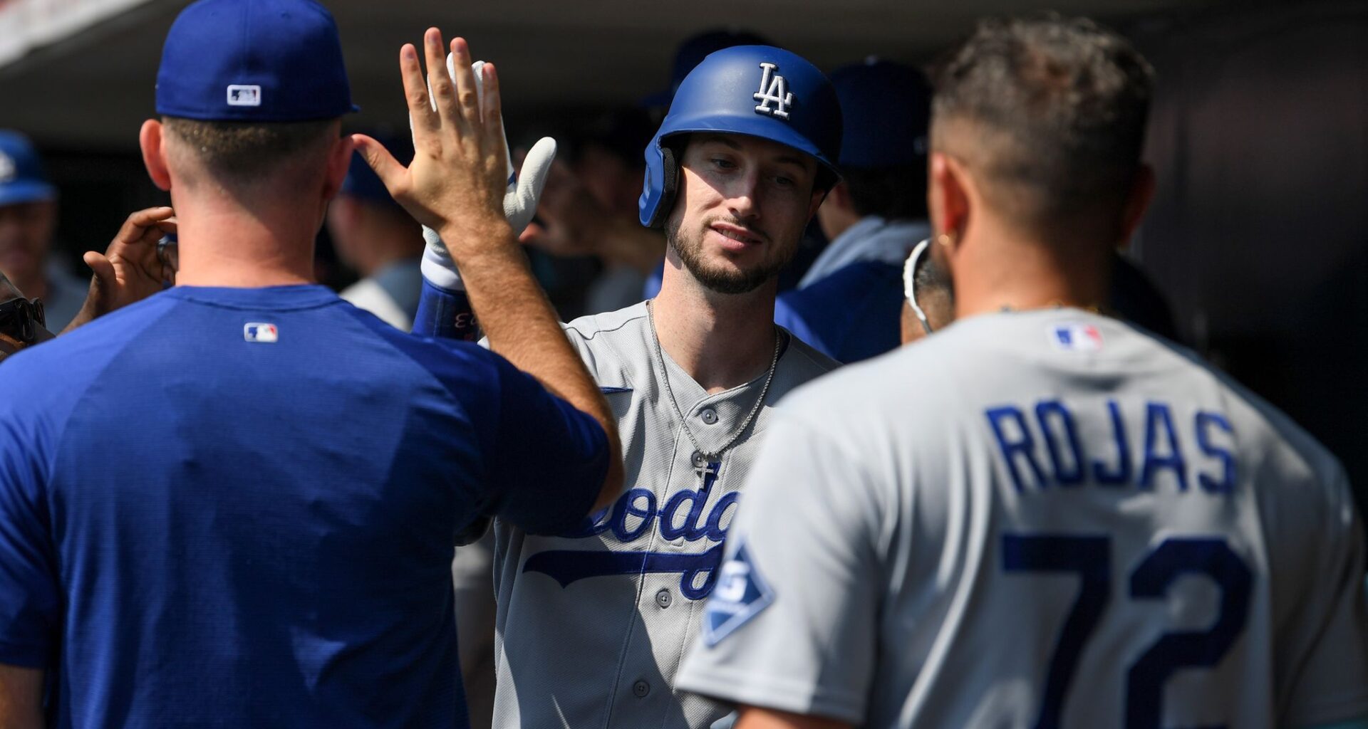 Dodgers clinch 5th straight NL West title, 13th in 14 years, Tucker has 4 hits in 8-2 win over Reds