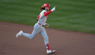 Harper atones for outfield gaffe, Bohm homers in 10th as Phillies beat Braves 4-3 to force Game 3