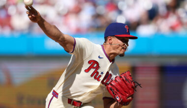 Philadelphia Phillies pitcher Alex McFarlane (71) throws a pitch during the eighth inning against the Atlanta Braves at Citizens Bank Park.