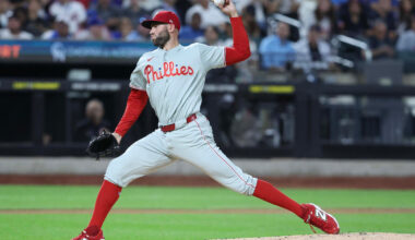 Philadelphia Phillies starting pitcher Tim Mayza (37) pitches in the first inning against the New York Mets at Citi Field.