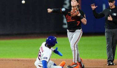 Orioles place 2B Jackson Holliday on injured list with left wrist inflammation