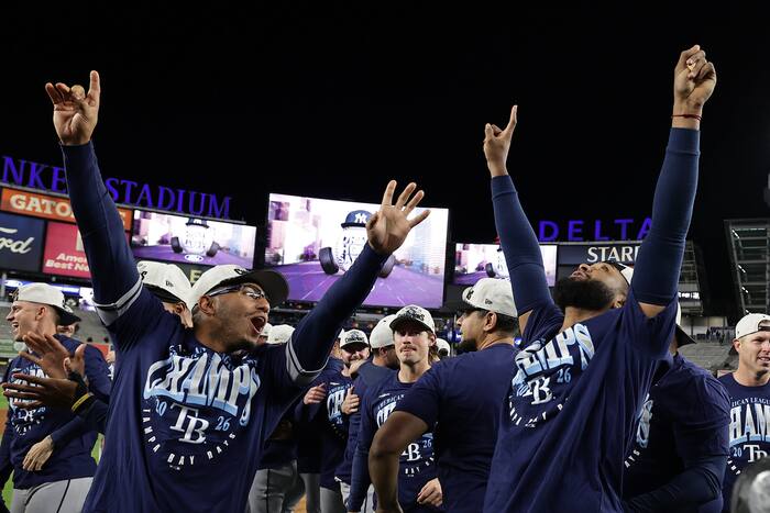 Rays clinch 5th AL East title with 6-1 victory at Yankee Stadium in 2nd game of doubleheader