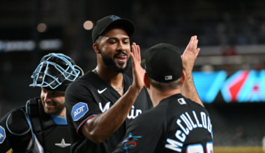 Sandy Alcántara gets first career save as Marlins desperately cling to playoff hopes