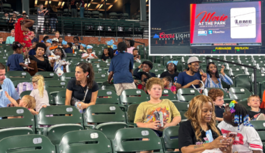 Families and fans attend Alonso Foundation's movie night at Camden Yards