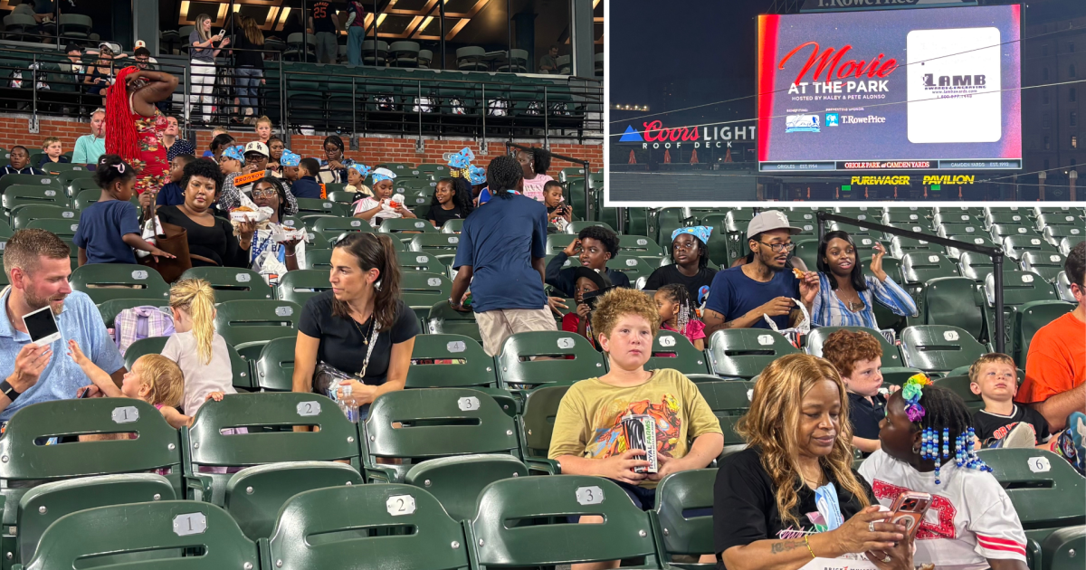Families and fans attend Alonso Foundation's movie night at Camden Yards