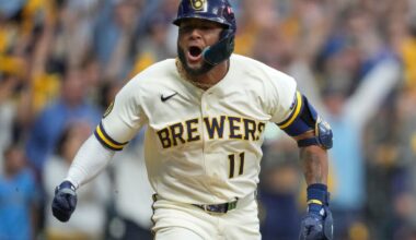 Chourio's 2-run single with 2 outs in 9th off Miller lifts Brewers over Padres 4-3 for 2-0 NLDS lead
