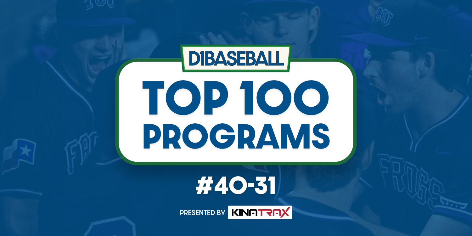 2026 Top 100 College Baseball Programs Countdown: 40-31 • D1Baseball