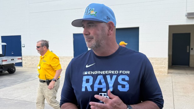 Former Orioles manager Brandon Hyde accepted a senior adviser position with the Tampa Bay Rays this offseason after Baltimore fired him last May. (Matt Weyrich/Staff)
