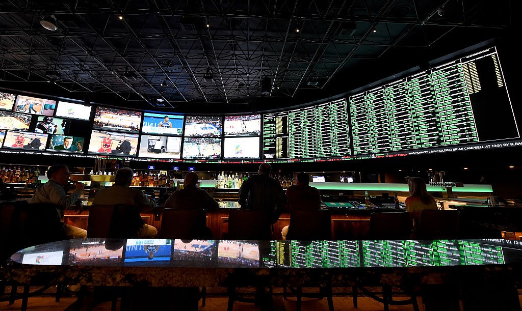 Sports betting palaces like this Las Vegas sadness could be coming to California soon. (Photo by Ethan Miller/ Getty Images)