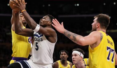 NBA playoffs: Timberwolves survive 38-point night from LeBron James to take 2-1 lead