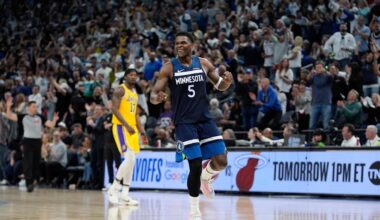 NBA playoffs: Lakers coach JJ Redick's refusal to sub players in 2nd half, Anthony Edwards' 43 points put L.A. on brink of elimination