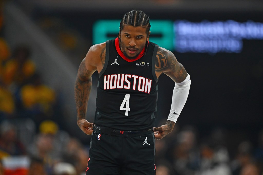 Houston Rockets' Jalen Green chirps Warriors' Draymond Green after loss