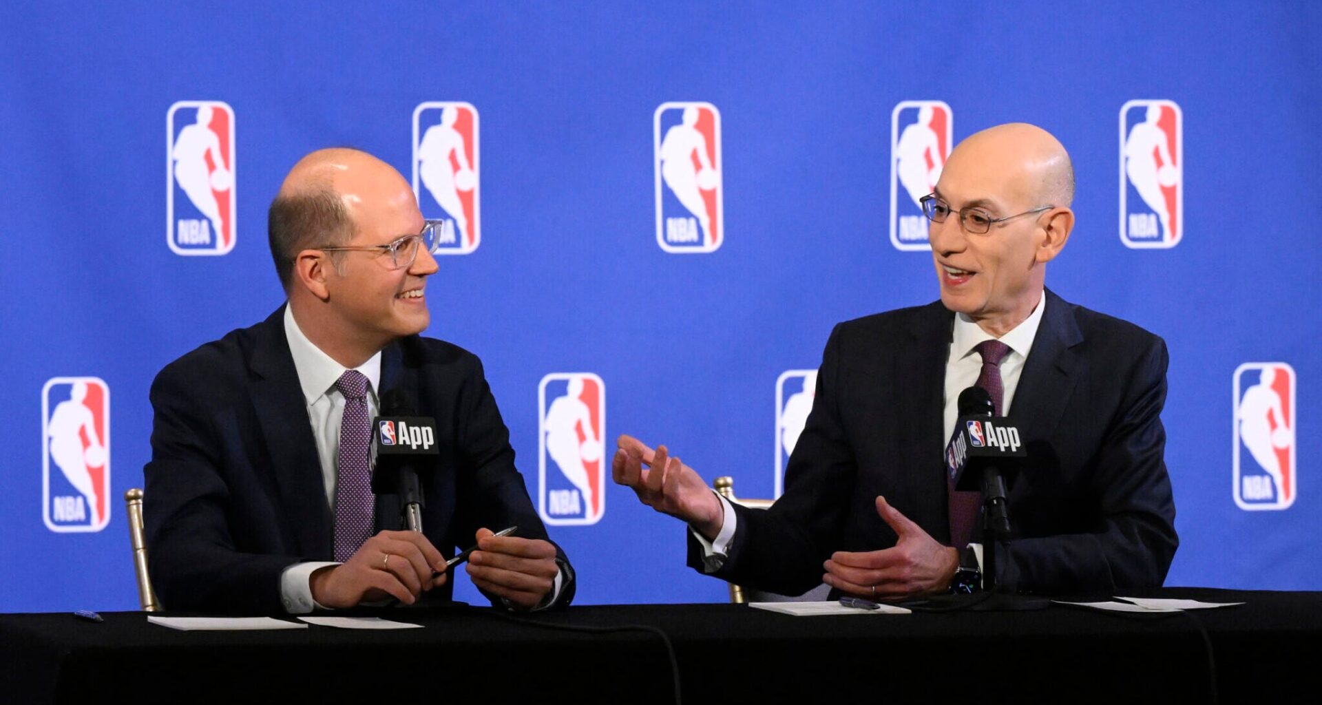 NBA commissioner Adam Silver addresses the media before All-Star Weekend