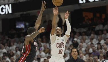 Cavs rule Darius Garland out for Game 3 against Heat with sprained toe, roll to win anyway