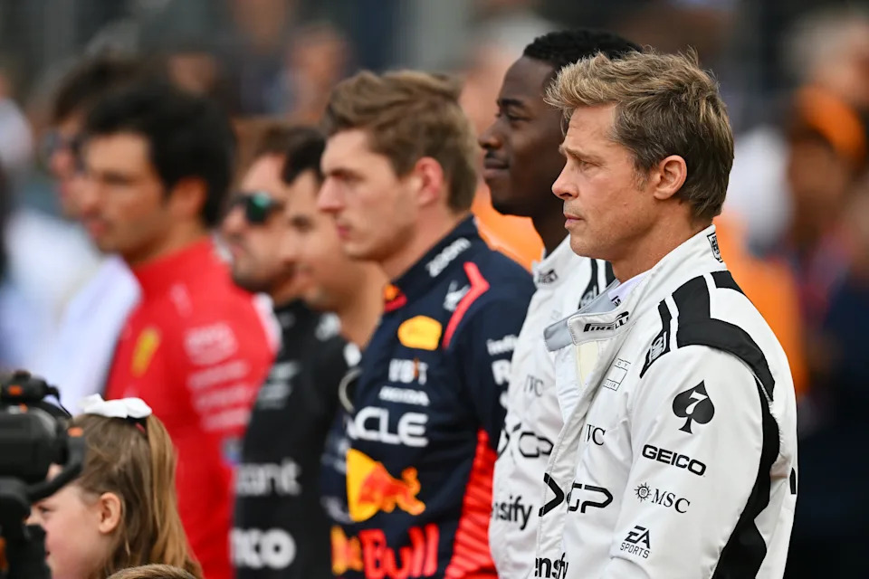 Brad Pitt and co-star Damson Idris alongside real F1 drivers while filming 