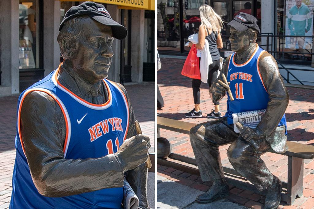 Statue of beloved Celtics coach gets Knicks glow-up -- thanks to The Post -- ahead of Game 5 in Boston