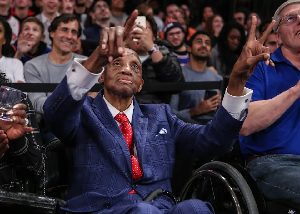 New York Knicks former guard Dick Barnett at Madison Square Garden.© Wendell Cruz-Imagn Images