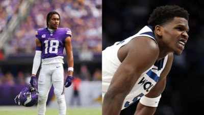 “Legend in the house” - fans get excited as NFL star Justin Jefferson shows up to support Anthony Edwards’ Minnesota Timberwolves in Game 4