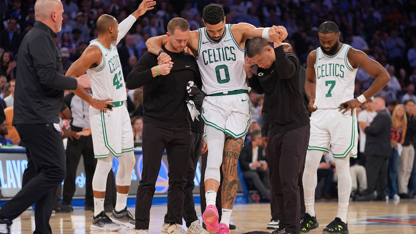Boston Celtics' Jayson Tatum undergoes surgery for Achilles injury suffered against the New York Knicks in NBA playoff game