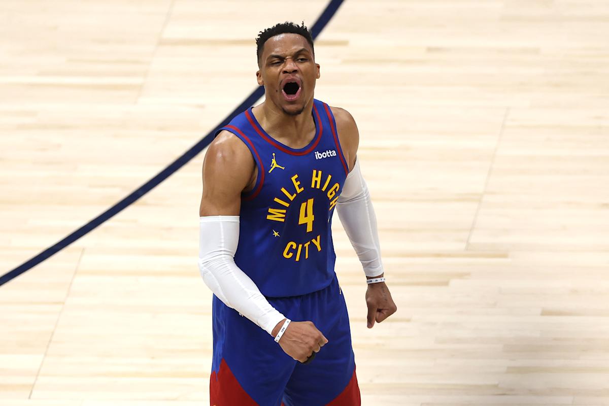 NBA playoffs: Russell Westbrook enjoys himself with hanging dunk tech in Nuggets' blowout of Clippers