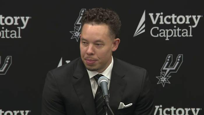 San Antonio Spurs introduce Mitch Johnson as new head coach