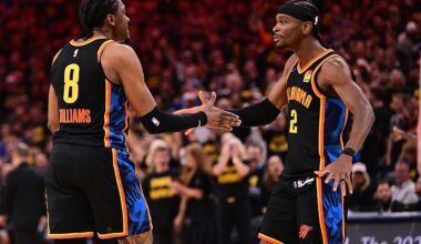 NBA playoffs: Thunder steamroll Nuggets in Game 2, with postseason-record 87 first-half points