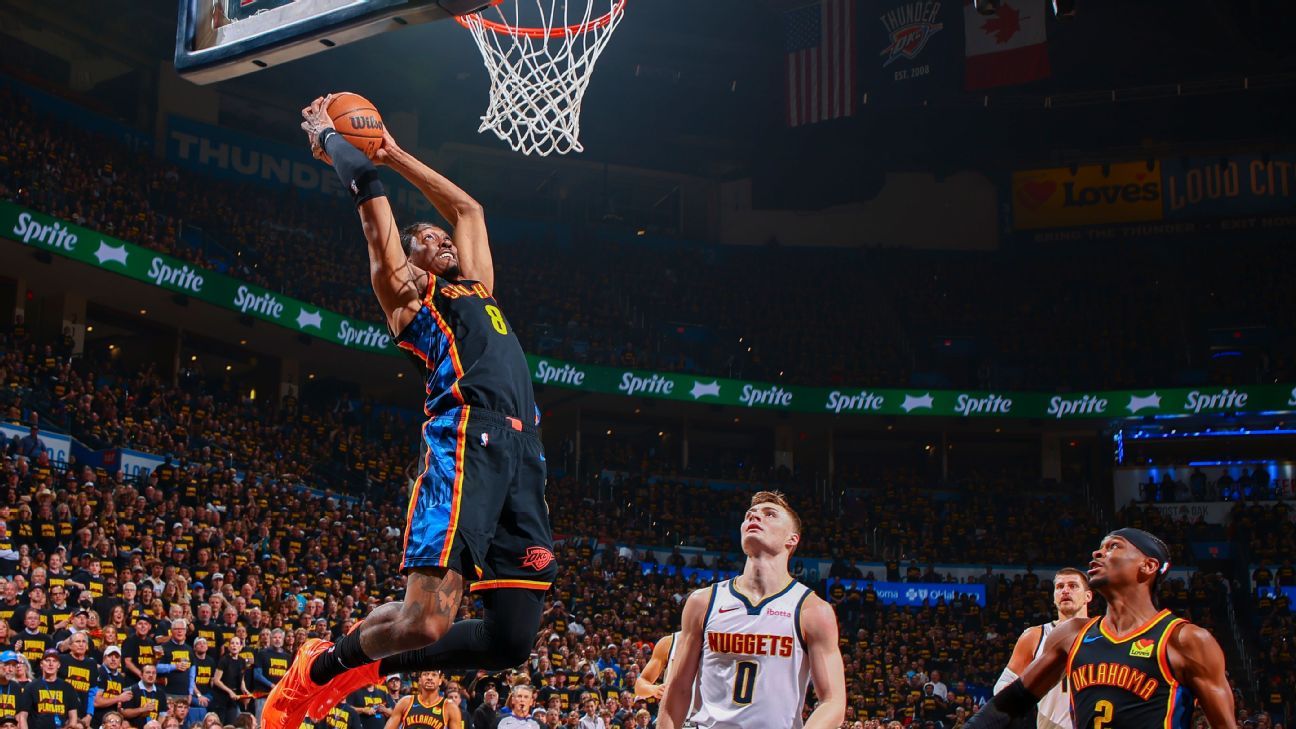 Thunder have record-setting night, rout Nuggets by 43 in Game 2