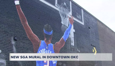 New mural in downtown OKC honors Thunder's Shai Gilgeous-Alexander.