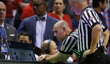 Out-of-bounds plays could be reviewed only by coach challenge under NCAA rules panel recommendation