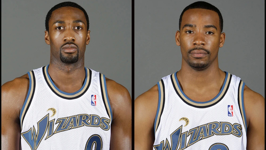 Washington Wizards players Gilbert Arenas and Javaris Crittenton were involved in a locker room incident.Haraz N. Ghanbari / AP file