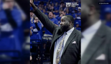 Former Thunder star Kendrick Perkins returns to OKC for Western Conference finals