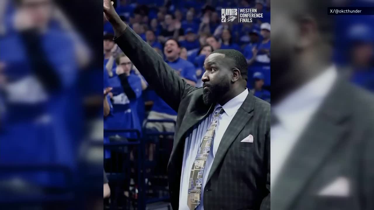 Former Thunder star Kendrick Perkins returns to OKC for Western Conference finals