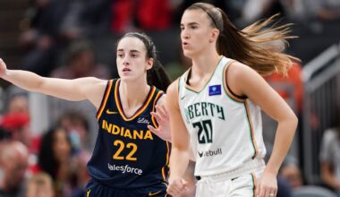 Caitlin Clark comes face to face with Sabrina Ionescu after smashing fellow No. 1 pick's WNBA landmark