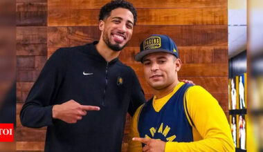 Indiana Pacers star Tyrese Haliburton wins hearts as he signs a jersey for die-hard Pacers fan Hans Perez | NBA News