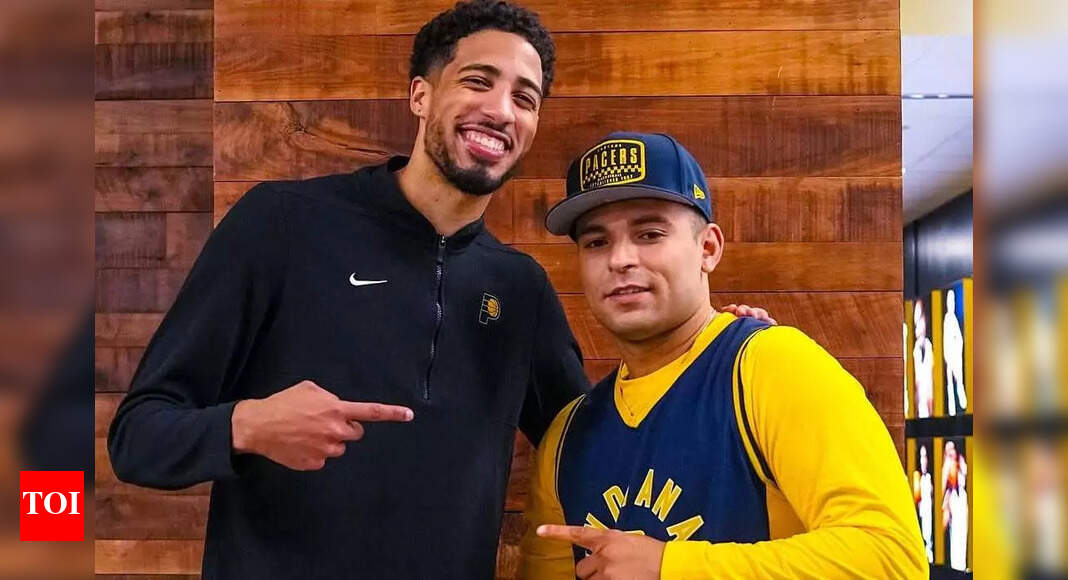 Indiana Pacers star Tyrese Haliburton wins hearts as he signs a jersey for die-hard Pacers fan Hans Perez | NBA News