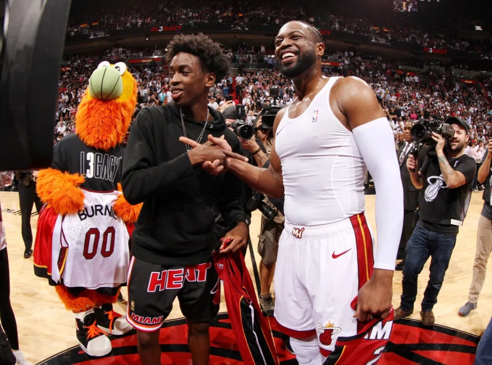 <p>Dwyane Wade and Zaire Wade</p>