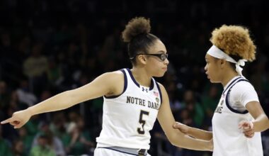 Video: Former Notre Dame teammates Olivia Miles and Hannah Hidalgo have tense exchange at WNBA game