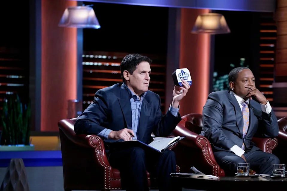 Mark Cuban on the set of “Shark Tank” on ABC. ABC