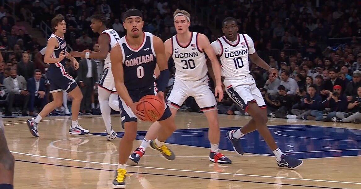 Gonzaga's Ryan Nembhard impresses in first NBA Draft Combine scrimmage | Gonzaga Men's Basketball